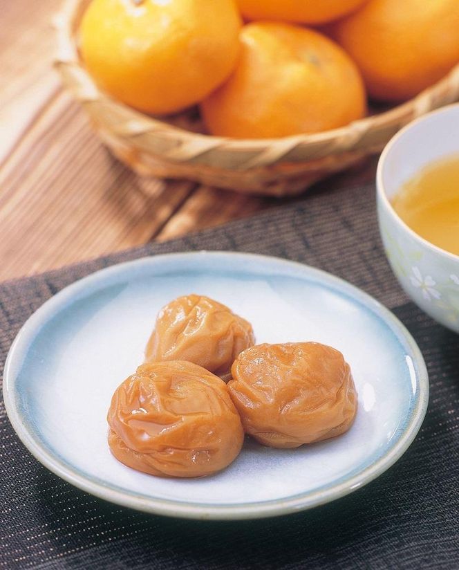 高級南高梅みかん梅400g入 紀州塗箱 網代模様仕上 【SW90】 303446_XJ047