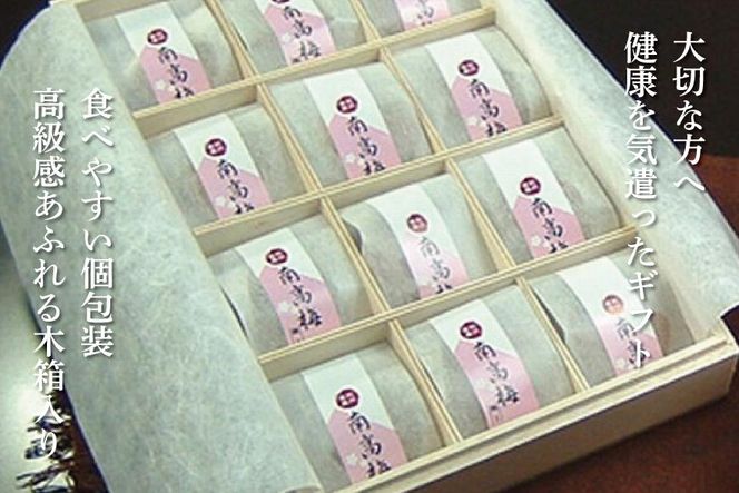 はちみつ梅干し 贈答用木箱入り 12粒個包装[大玉]4Lサイズ 紀州南高梅　うめぼし 紀伊国屋文左衛門本舗 303446_XK012