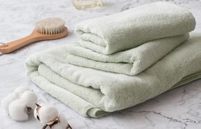 G2030 【スピード発送】ハレバスタオル1枚フェイスタオル2枚（ティーグリーン）