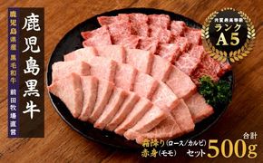 鹿児島県産黒毛和牛　霜降（ロース・カルビ）赤身（モモ）焼き肉用 464686_BA14