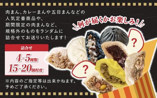 年内発送【神楽坂五〇番】おかめ肉まんバラエティセット　計15個～20個程度  (４～５種類) 464686_CW24