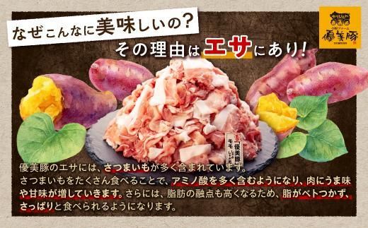 鹿児島県産黒豚「優美豚」モモ焼肉1.2kg【季節商品】 464686_M620