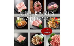 【3回分割発送】伊賀とよさ豚1/2まるごと食べ尽くし 242161_AZ059