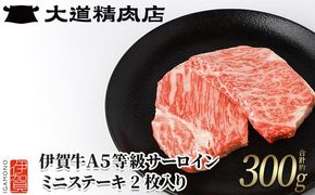 【伊賀牛】 A5サーロイン ミニステーキ 計約300g（2枚入り） 242161_BE013