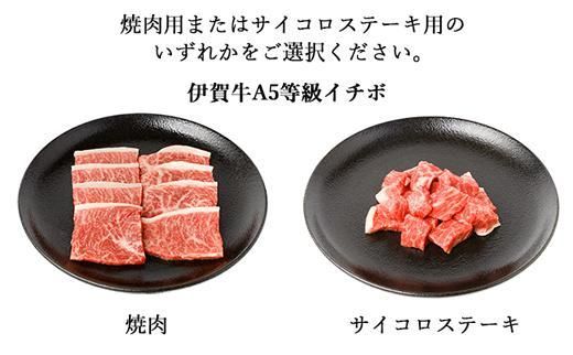 伊賀牛 A5 ヒレ・サーロイン・イチボ 焼肉セットB 計約800g【最高級部位3種食べ比べ】 dido0023-1