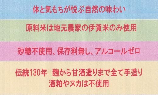 伊賀の甘ざけ 濃いまま（食べる）タイプ6本入り 242161_BK003