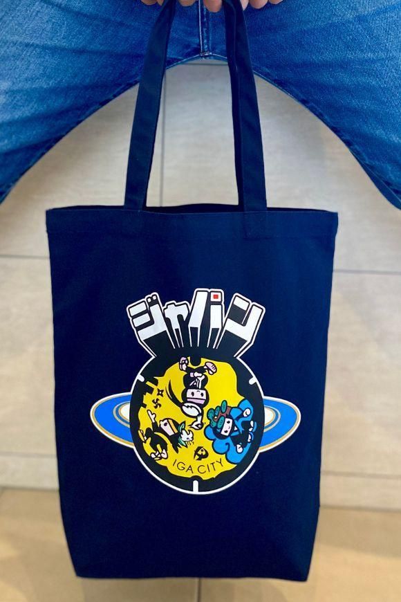 伊賀市 マンホール トートバッグ  ネイビー 242161_CH003