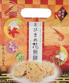 金澤兼六製菓　えびまめ花煎餅　手提げタイプ（1袋6枚入り×30袋） 242161_CN036