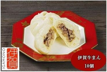 伊賀ブランド認定品★伊賀牛まん×10個　(伊賀牛＆伊賀とよさ豚の冷凍肉まん) 242161_DT005