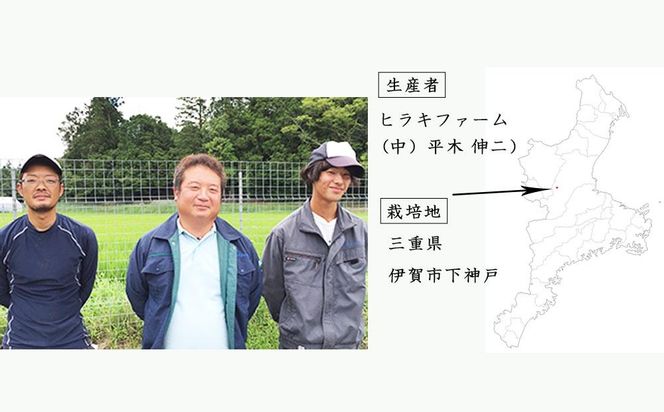 《令和6年産》米 三重県伊賀産 ミルキークイーン ヒラキファーム栽培　白米20kg（10kg×2）《2024年10月中旬より配送予定》 242161_EM003