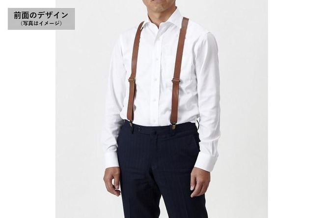 102010-4 栃木レザー牛革サスペンダー チョコ 272183_AF123