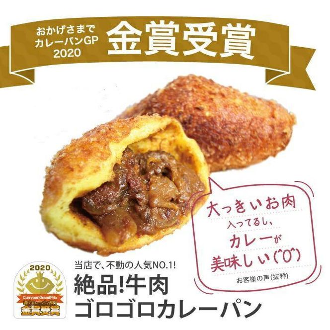 【3か月定期便】カレーパン 6個 牛肉 ゴロゴロ グランプリ 金賞受賞 272183_BG361