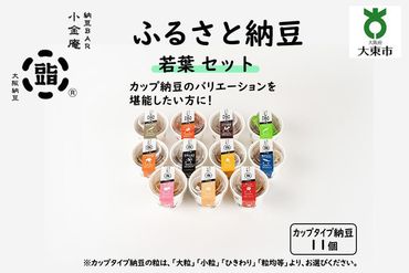 ふるさと納豆 若葉 ひきわりセット(カップ納豆11個)[納豆BAR小金庵] 272183_BR31VC03