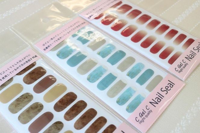 真ん中ぷっくりネイルシール【Ｂ】デザイン４種類 272183_CG02