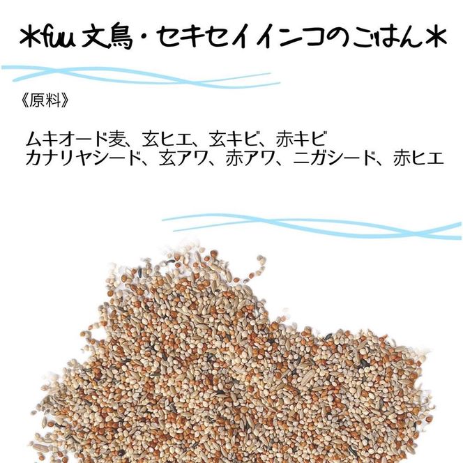 【3ヶ月定期便】fuu 文鳥・セキセイインコのごはん（5kg）［145S47-T］【3ヶ月定期便】fuu 文鳥・セキセイインコのごはん インコ 小鳥 エサ ペット用品 複数種 シード オリジナル配合 