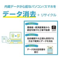 政府機関・大企業も採用している方式で確実にデータ消去！パソコン・スマホのデータ消去+宅配便リサイクル回収 232238_BY02-PR