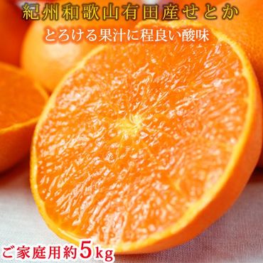 紀州有田産せとか約5kg 【ご家庭用】とろける食感！ジューシー柑橘【2025年2月下旬以降発送】【UT90】 303446_XF91147