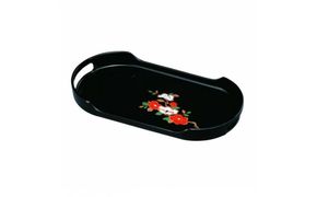 コーヒートレー PC 37cm 黒 さざんか【YG28】 303446_CC119