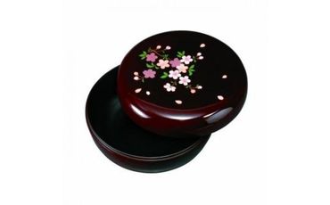 6.0寸 菓子器 溜 里桜（内梨地）【YG92】 303446_CC195