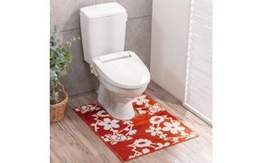 運気を呼び込む古典柄耳長トイレマット テラコッタ 303446_CN90037