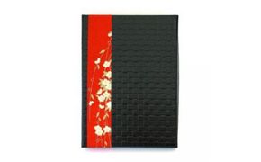 柿渋塗 四つ目箱 便せんサイズ 黒布付【TN81】 303446_XB45