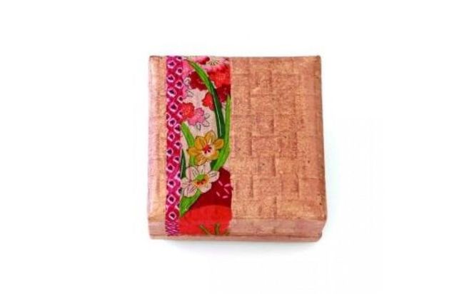 柿渋塗 四つ目箱 針箱サイズ 柿渋布付【TN85】 303446_XB47