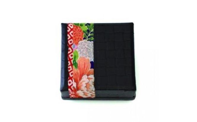 柿渋塗 四つ目箱 針箱サイズ 黒布付【TN87】 303446_XB49