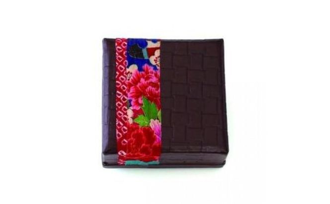 柿渋塗 四つ目箱 針箱サイズ こげ茶布付【TN88】 303446_XB50