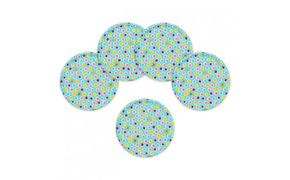 タツクラフト 友禅和紙コースター 5枚セット 桜 金平糖 水色 【Tk343】 303446_DA90140VC08