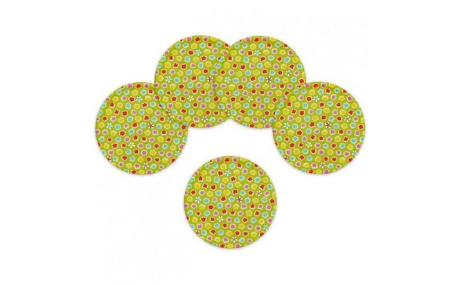 タツクラフト 友禅和紙コースター 5枚セット 桜 金平糖 緑 【Tk344】 303446_DA90140VC09