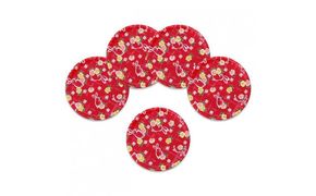 タツクラフト 友禅和紙コースター 5枚セット 小花 舞うさぎ 【Tk347】 303446_DA90140VC12