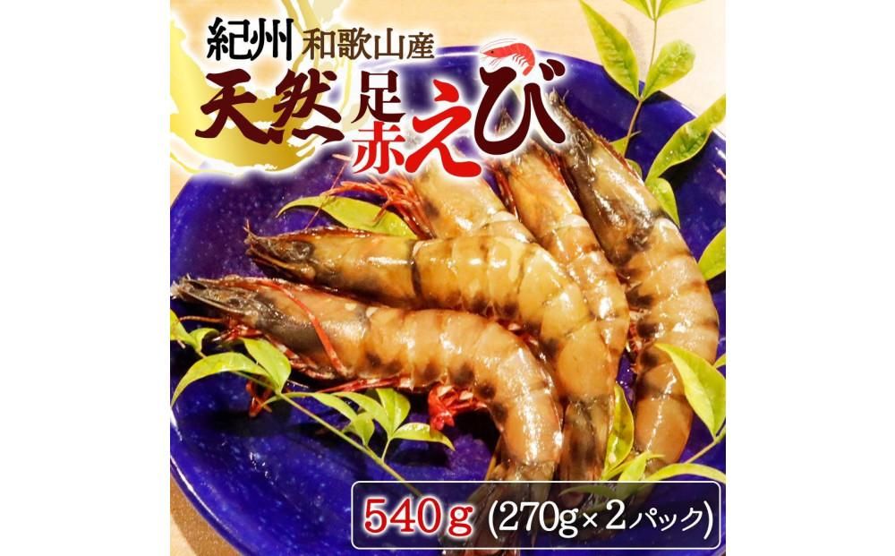 紀州和歌山産天然足赤えび540g(270g×2パック) 化粧箱入[2025年11月末頃から2026年2月上旬頃に順次発送][UT23] 303446_XF91080