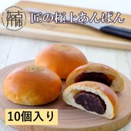 匠の極上あんぱん(10個入り)《 あんパン パン 粒あん 冷凍 個包装 小分け 》【2401I05947】