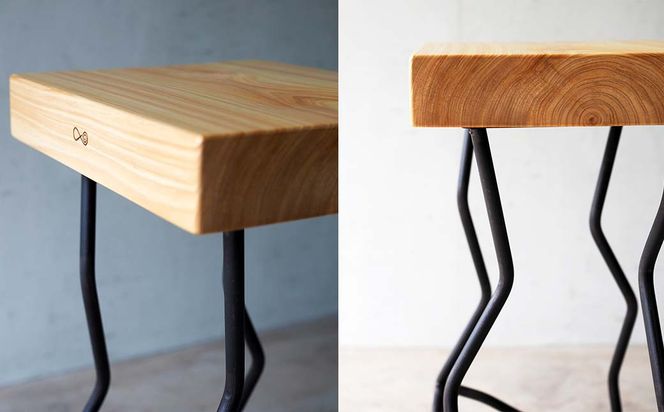 ヒノキのスツール（Novo）60㎝ E-mp-A20A