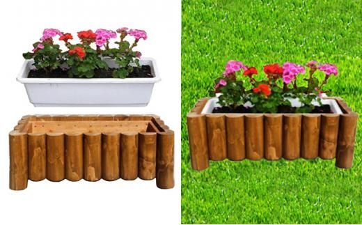 不二木材　プランターボックス（無塗装品）【 天然木 プランター  DIY ガーデン お庭 ガーデニング 標茶町 北海道 】 016641_AC007