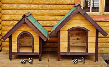 北海道産天然木の犬小屋「ウッディーハウス w-1」 016641_AC009