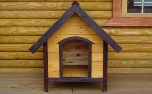 北海道産天然木の犬小屋「ウッディーハウス w-1」【 天然木 DIY ガーデン お庭 愛犬 犬小屋 標茶町 北海道 】 016641_AC009