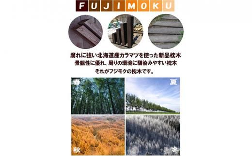 北海道産カラマツ枕木（200×105×2000）10本セット【配送不可：沖縄・離島】 016641_AC033