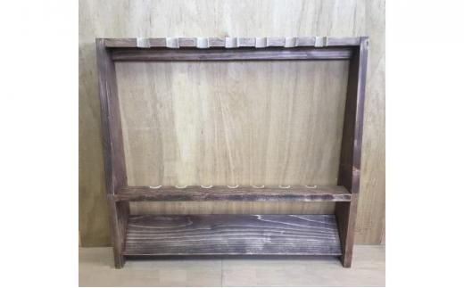 rod stand 「WOODY　STORAGE」【ウォールナット】【 天然木 DIY ガーデン お庭 アウトドア 木製 標茶町 北海道 】 016641_AC055