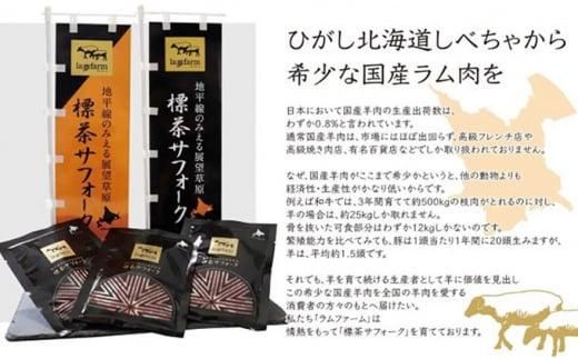 北海道産 しべちゃサフォーク（羊肉）生ラム プレミアムセット400g （ヒレ・リブカタロース・カルビ・モモ各100g） 016641_AT007