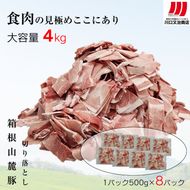 169-2585　箱根山麓豚　モモ・ウデ切り落とし４K盛り(500ｇ×８パック)【 箱根山麓豚 切り落とし 神奈川県 小田原市 】