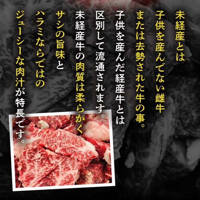 【食肉総合卸 丸正】未経産国産牛ハラミ　ニンニク塩味200ｇ