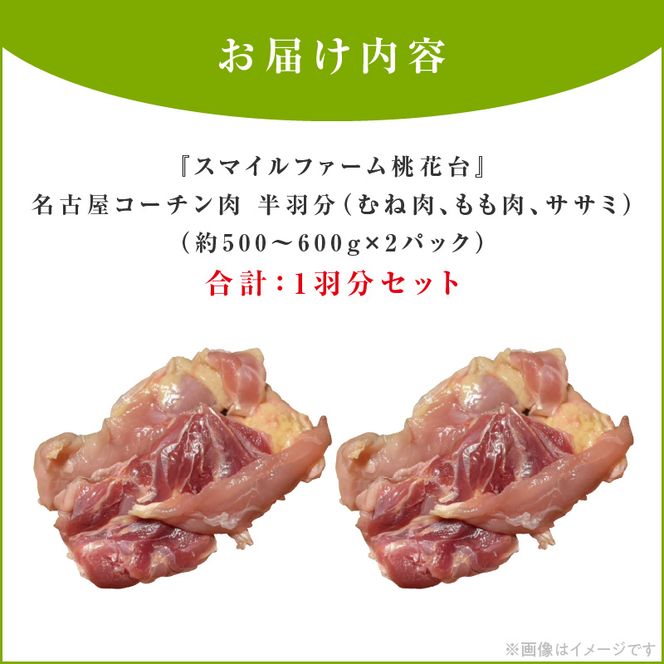 『スマイルファーム桃花台』名古屋コーチン肉 １羽分セット［154T04］名古屋コーチン １羽分 セット 2パック 肉 鳥 鶏 地鶏 鶏肉 日本三大地鶏 国産鶏肉 むね肉 もも肉 ササミ 生肉 焼肉