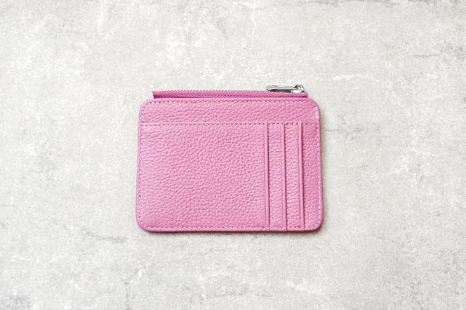 ミニ財布　コンパクト財布　小さい財布　薄い財布　薄型財布　本革　猫　ねこ　軽い　レザー 【パープル】 232238_CM027VC03-PR