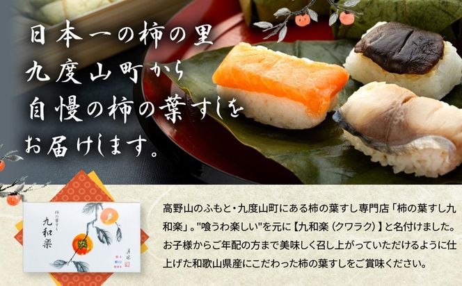 保存料無添加【柿の葉すし】20個入／3種詰合せ（鯖12・鮭4・椎茸4）［KW1］ 303446_DP001