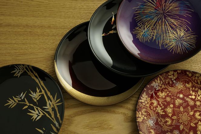 和柄蒔絵丸小皿6枚セット ［NF195］ 303446_CU90005