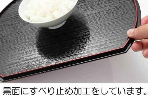 業務用セット 半月盆 約39cm 尺三 50枚組 滑り止め加工 紀州漆器 開業 ホテル 旅館 お盆 トレー トレイ たくさん ランチョンマット［YS2］ 303446_CR005