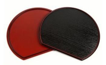 紀州漆器 半月盆 約36cm 尺二サイズ 30枚組 滑り止め ノンスリップ お正月 おせち お節料理 お盆 プレート ランチョンマット［YS3］ 303446_CR006