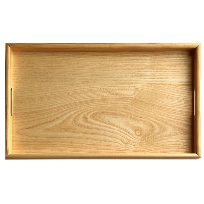 紀州漆器 約60cm 木製 長手盆 お盆［白木］ 二尺 大きな 大きい トレー 旅館 ホテル 業務用 ビッグサイズ 和歌山 国産  日本製［YS4］ 303446_CR007VC01