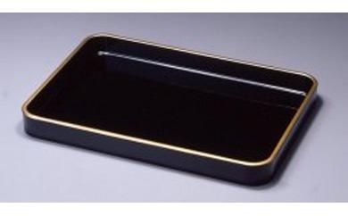 木製 漆塗 賞状盆 金縁付（尺七 約51.8cm）天然木 天然うるし 手塗［YS34］ 303446_CR060